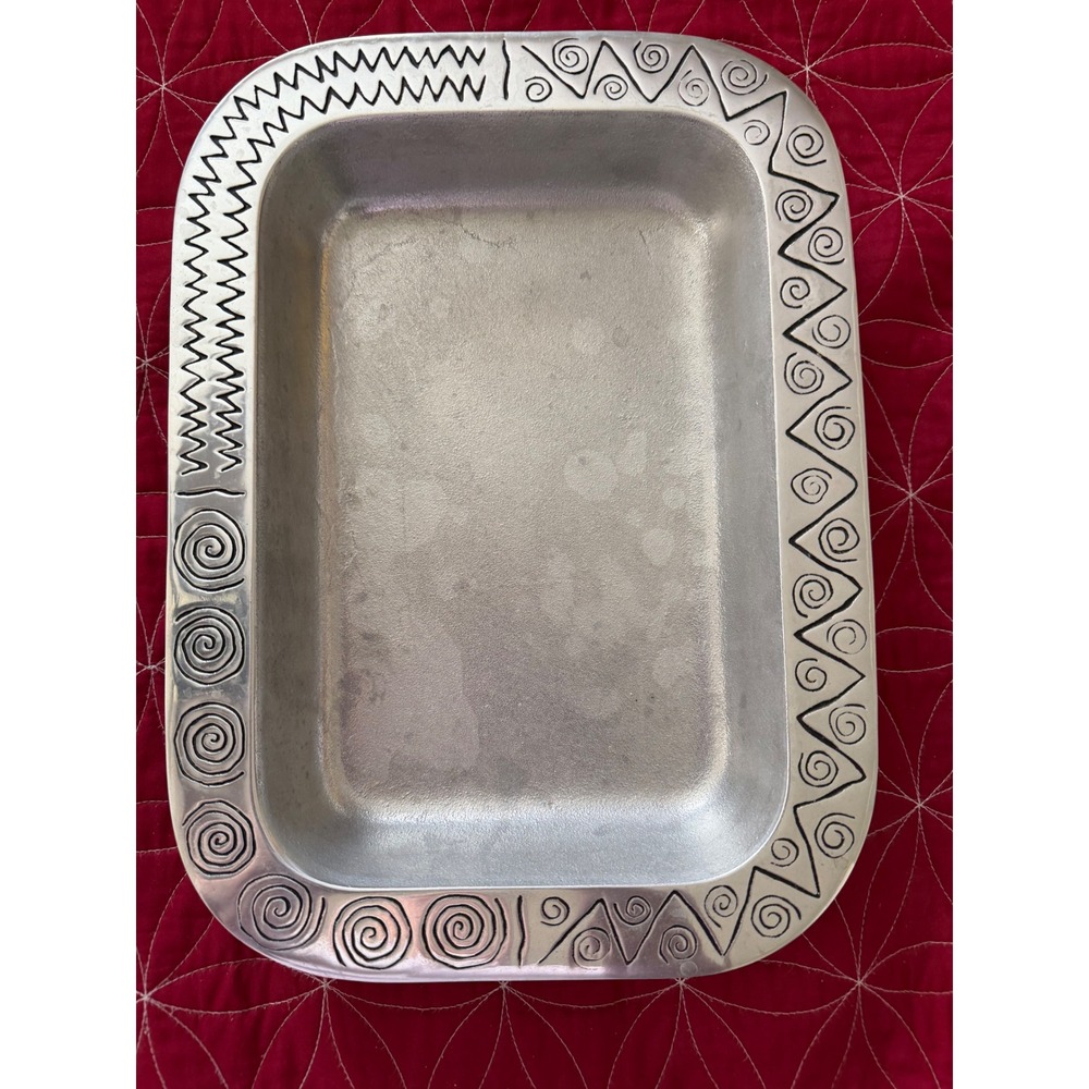 Wilton Armetale Reggae 2QT Rectangular Baker Songs and Sonnets Silver 820074